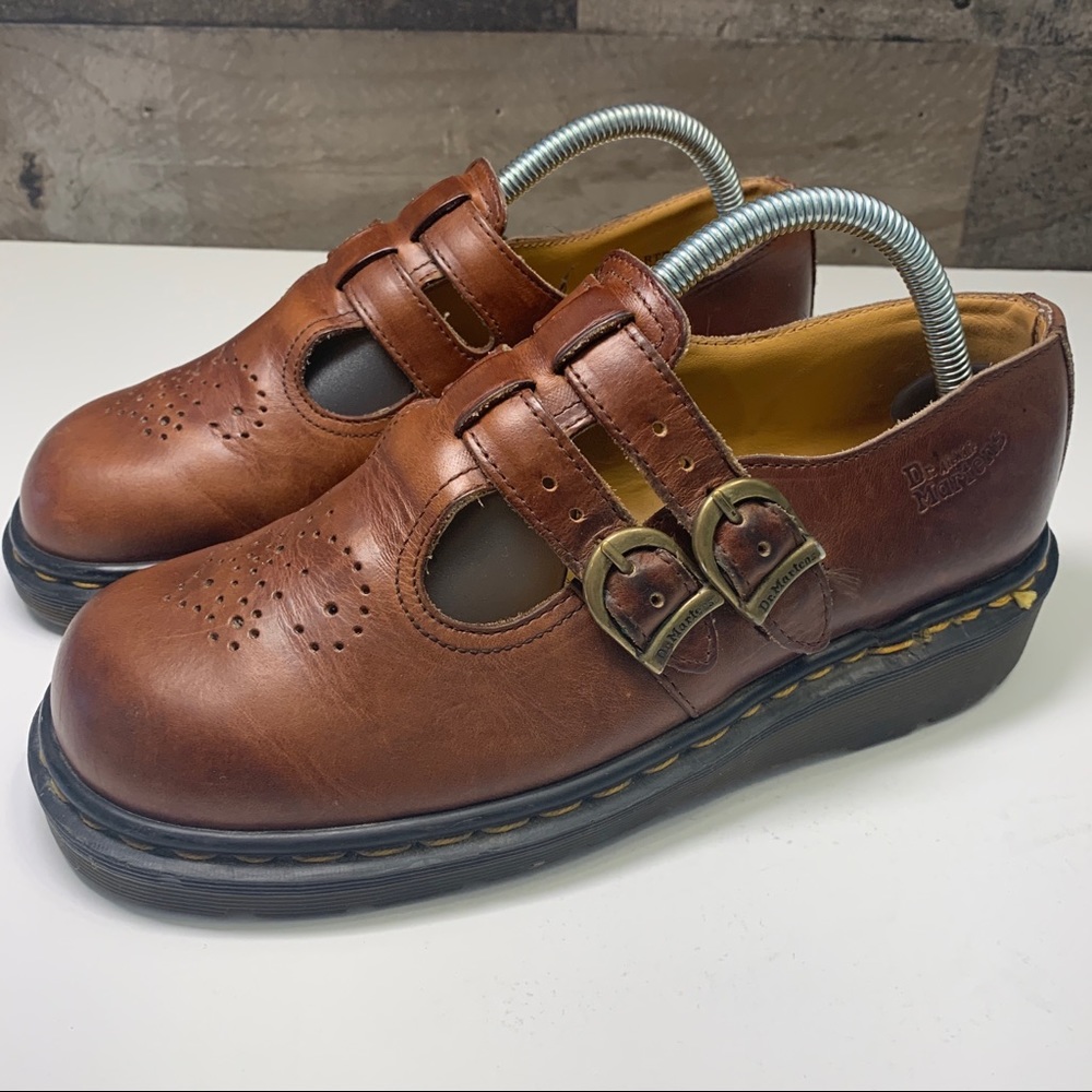Dr. Martens 8065 Leather Mary Jane Brown Size 6